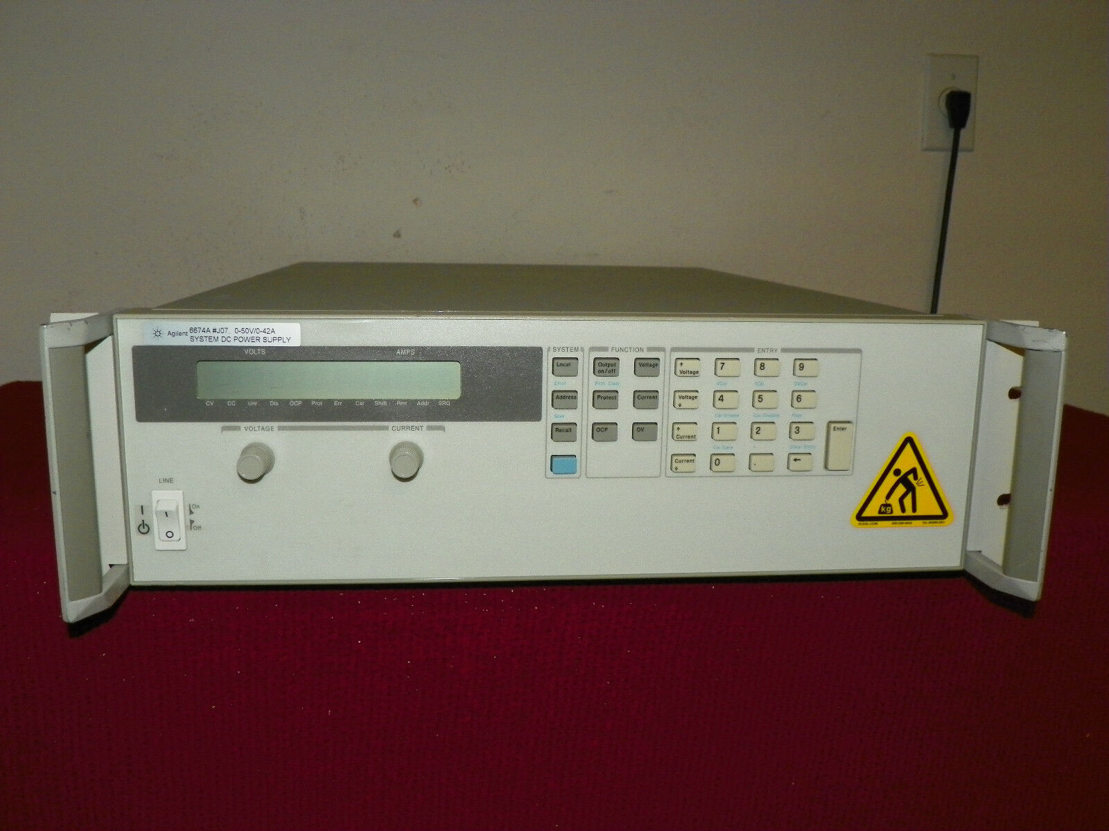 HP Agilent 6674A DC Power Supply, Opt J07 50V, 42A, 2000 Watts (4 in stock) HP Agilent 6674A DC Power Supply, Opt J07 50V, 42A, 2000 Watts (4 in stock)